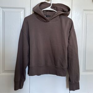 Women's Brown Hoodie Sweater by Zara